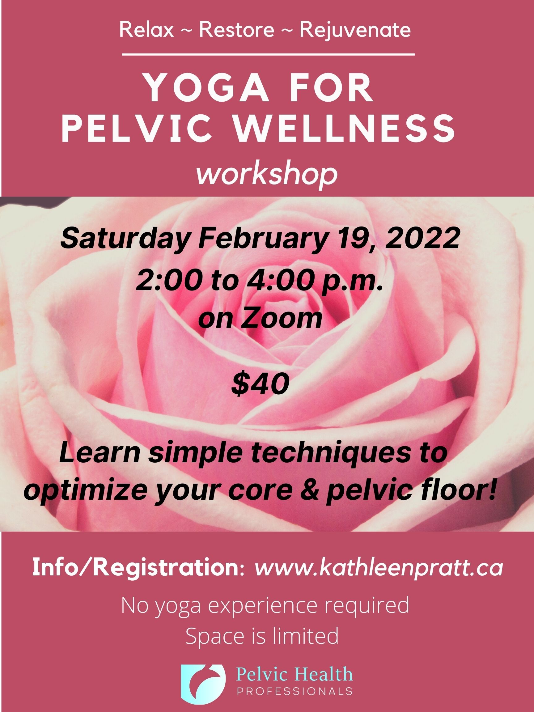 Yoga for Pelvic Health workshop February 2022 1